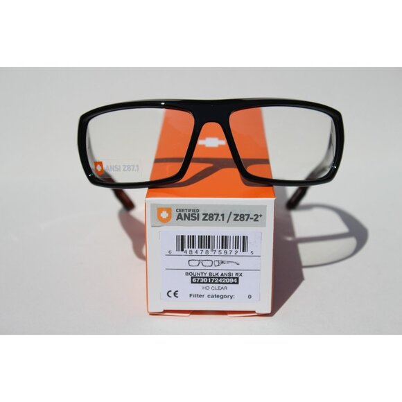 SPY OPTICS Bounty ANSI Z87.1/Z87-2+ Safety/Sunglasses Black/HD Clear NEW - Picture 7 of 9